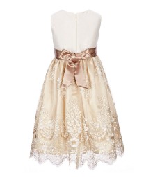 Jayne Copeland Cream/Ivory Embroidered Dress 